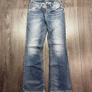 Silver Jeans Co Suki Mid Bootcut Jeans W28 L32 Medium Wash Contrast Stitch L9916